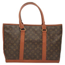 LOUIS VUITTON Monogram Sac Weekend PM Hand Bag M42425 LV Auth BA2696-3
