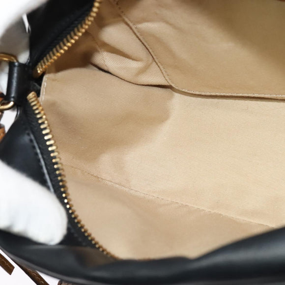 Chloe Sam Shoulder Bag Leather Black Gold 01 13 51 65 5811 Auth BA2699