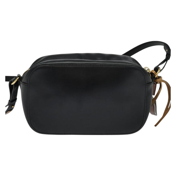 Chloe Sam Shoulder Bag Leather Black Gold 01 13 51 65 5811 Auth BA2699