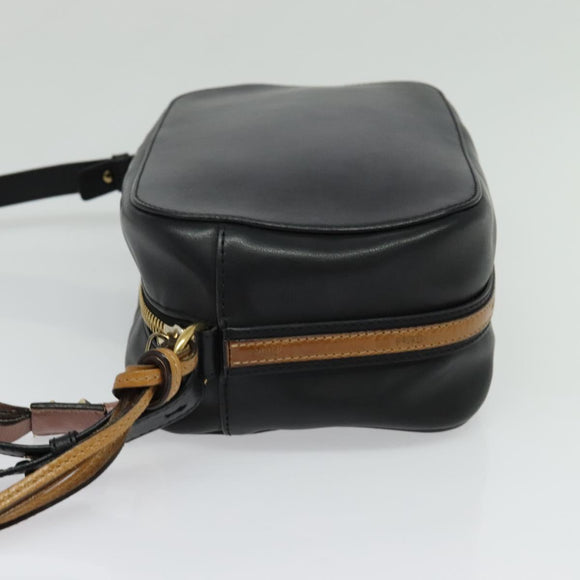 Chloe Sam Shoulder Bag Leather Black Gold 01 13 51 65 5811 Auth BA2699