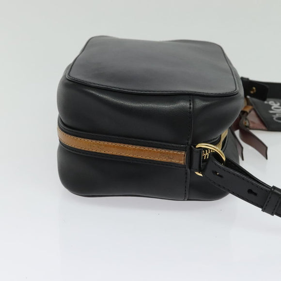 Chloe Sam Shoulder Bag Leather Black Gold 01 13 51 65 5811 Auth BA2699