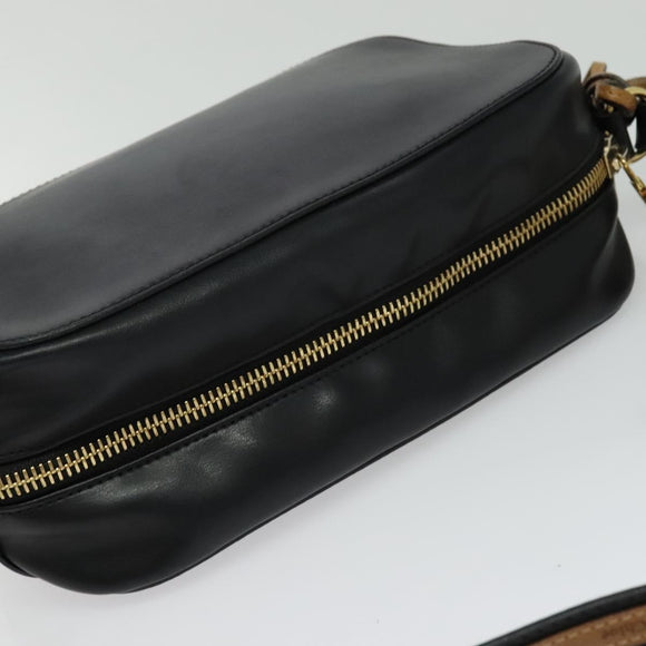 Chloe Sam Shoulder Bag Leather Black Gold 01 13 51 65 5811 Auth BA2699
