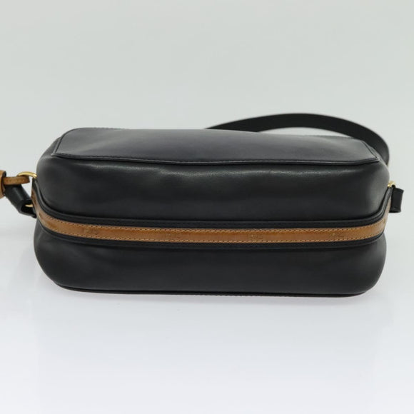 Chloe Sam Shoulder Bag Leather Black Gold 01 13 51 65 5811 Auth BA2699