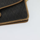 Christian Dior Honeycomb Canvas Shoulder Bag PVC Brown Gold Auth BA2701-14