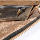 Christian Dior Honeycomb Canvas Shoulder Bag PVC Brown Gold Auth BA2701-18