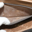 Christian Dior Honeycomb Canvas Shoulder Bag PVC Brown Gold Auth BA2701-12