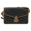 Christian Dior Honeycomb Canvas Shoulder Bag PVC Brown Gold Auth BA2701-13