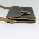 Christian Dior Honeycomb Canvas Shoulder Bag PVC Brown Gold Auth BA2701-3