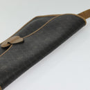 Christian Dior Honeycomb Canvas Shoulder Bag PVC Brown Gold Auth BA2701-6