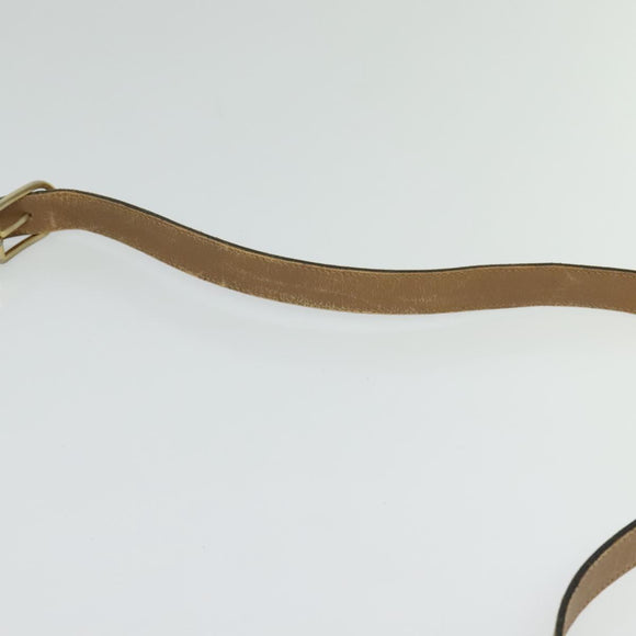 Christian Dior Honeycomb Canvas Shoulder Bag PVC Brown Gold Auth BA2701