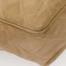 CHANEL Matelasse Chain Shoulder Bag Lamb Skin Beige Gold CC Auth BA2702-16