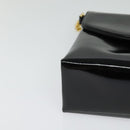 GUCCI Chain Shoulder Bag Patent leather Black Gold Auth BA2705-8