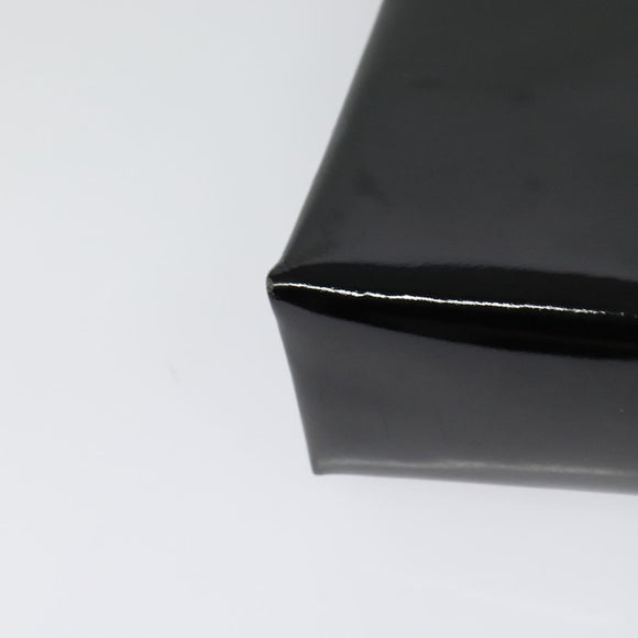 GUCCI Chain Shoulder Bag Patent leather Black Gold Auth BA2705