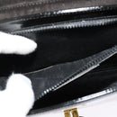 GUCCI Chain Shoulder Bag Patent leather Black Gold Auth BA2705-20