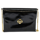 GUCCI Chain Shoulder Bag Patent leather Black Gold Auth BA2705-13