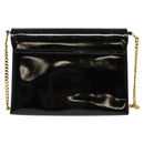 GUCCI Chain Shoulder Bag Patent leather Black Gold Auth BA2705-2