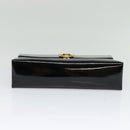 GUCCI Chain Shoulder Bag Patent leather Black Gold Auth BA2705-9