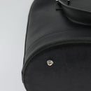 BURBERRY Tote Bag Leather Black Silver Auth BA2708-15