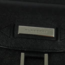 BURBERRY Tote Bag Leather Black Silver Auth BA2708-10