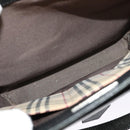 BURBERRY Tote Bag Leather Black Silver Auth BA2708-18
