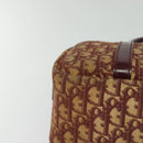 Christian Dior Trotter Canvas Hand Bag Red Gold Auth BA2709-9