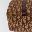 Christian Dior Trotter Canvas Hand Bag Red Gold Auth BA2709-15
