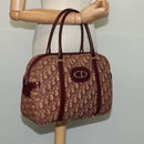 Christian Dior Trotter Canvas Hand Bag Red Gold Auth BA2709-20