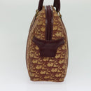 Christian Dior Trotter Canvas Hand Bag Red Gold Auth BA2709-4