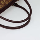 Christian Dior Trotter Canvas Hand Bag Red Gold Auth BA2709-7