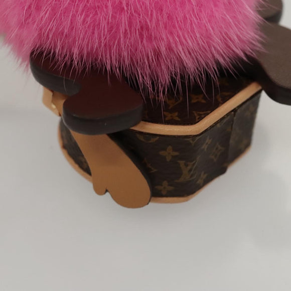 LOUIS VUITTON Monogram Body Chain Monkey Necklace Brown LV Auth BA270SAV