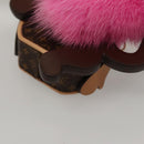 LOUIS VUITTON Monogram Body Chain Monkey Necklace Brown LV Auth BA270SAV-16