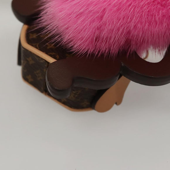 LOUIS VUITTON Monogram Body Chain Monkey Necklace Brown LV Auth BA270SAV