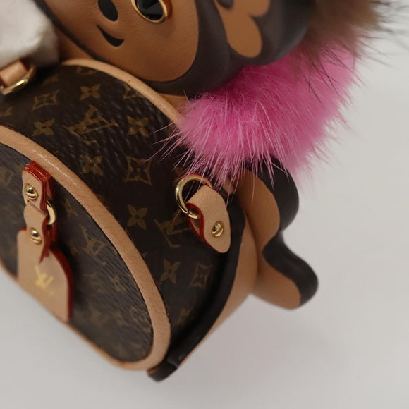 LOUIS VUITTON Monogram Body Chain Monkey Necklace Brown LV Auth BA270SAV