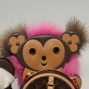 LOUIS VUITTON Monogram Body Chain Monkey Necklace Brown LV Auth BA270SAV-11