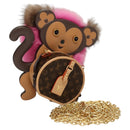 LOUIS VUITTON Monogram Body Chain Monkey Necklace Brown LV Auth BA270SAV-1