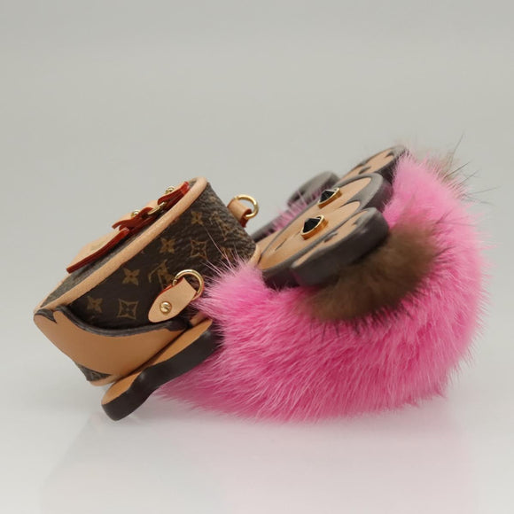 LOUIS VUITTON Monogram Body Chain Monkey Necklace Brown LV Auth BA270SAV