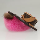 LOUIS VUITTON Monogram Body Chain Monkey Necklace Brown LV Auth BA270SAV-4