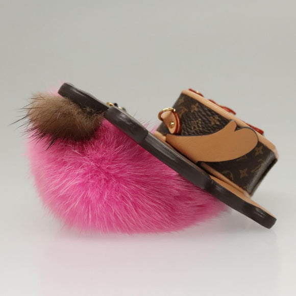 LOUIS VUITTON Monogram Body Chain Monkey Necklace Brown LV Auth BA270SAV