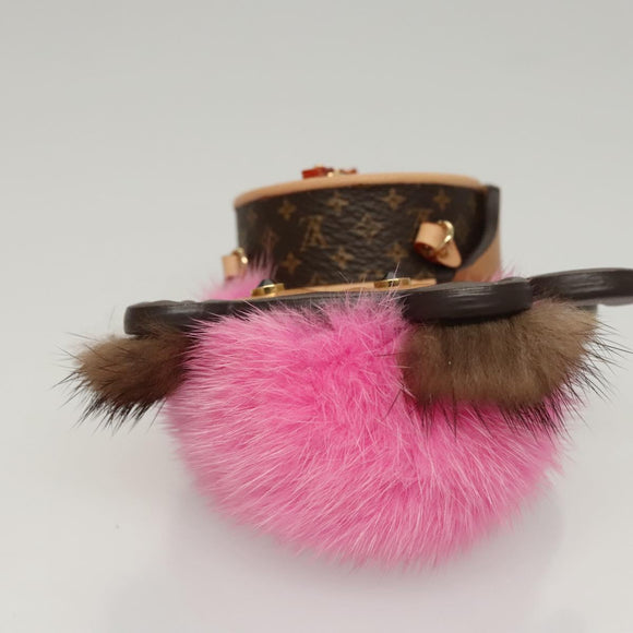 LOUIS VUITTON Monogram Body Chain Monkey Necklace Brown LV Auth BA270SAV