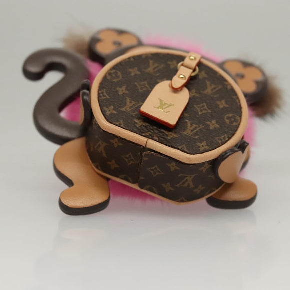 LOUIS VUITTON Monogram Body Chain Monkey Necklace Brown LV Auth BA270SAV
