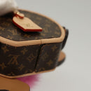 LOUIS VUITTON Monogram Body Chain Monkey Necklace Brown LV Auth BA270SAV-7