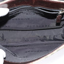 BURBERRY Nova Check Shoulder Bag Canvas Beige Silver Auth BA2710-16