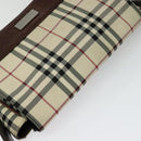 BURBERRY Nova Check Shoulder Bag Canvas Beige Silver Auth BA2710-6