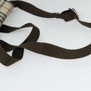 BURBERRY Nova Check Shoulder Bag Canvas Beige Silver Auth BA2710-7