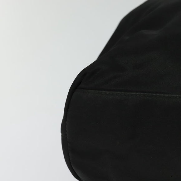 PRADA Tote Bag Nylon Black Silver Auth BA2711
