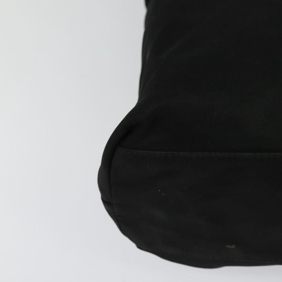 PRADA Tote Bag Nylon Black Silver Auth BA2711