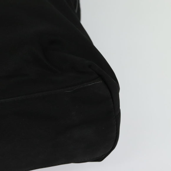 PRADA Tote Bag Nylon Black Silver Auth BA2711
