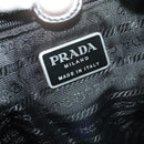 PRADA Tote Bag Nylon Black Silver Auth BA2711-19