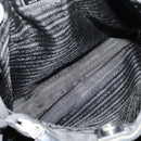 PRADA Tote Bag Nylon Black Silver Auth BA2711-9
