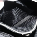 PRADA Tote Bag Nylon Black Silver Auth BA2711-23